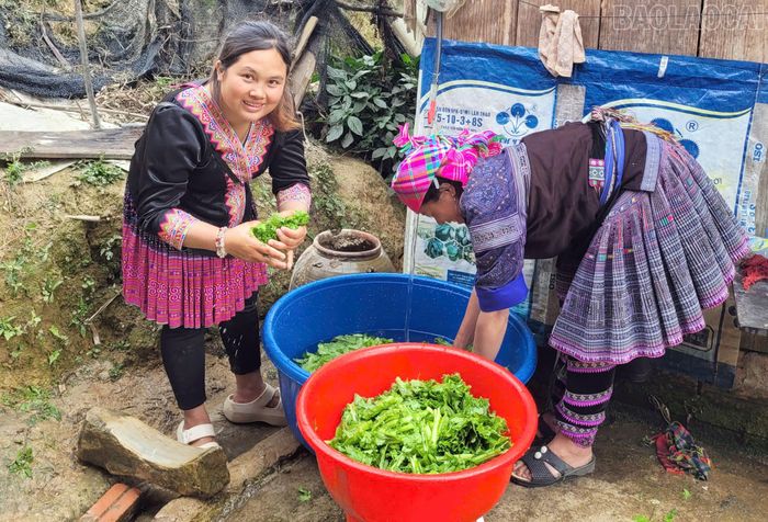  Phụ nữ dòng họ Khang chăm lo bữa ăn cho gia đình. 