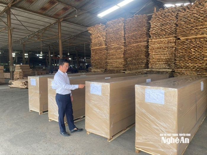 Các lô hàng gỗ ghép thanh của Công ty TNHH MTV Nông lâm nghiệp Sông Hiếu xuất khẩu sang Mỹ chậm lại từ đầu năm 2026. Ảnh: Văn Trường