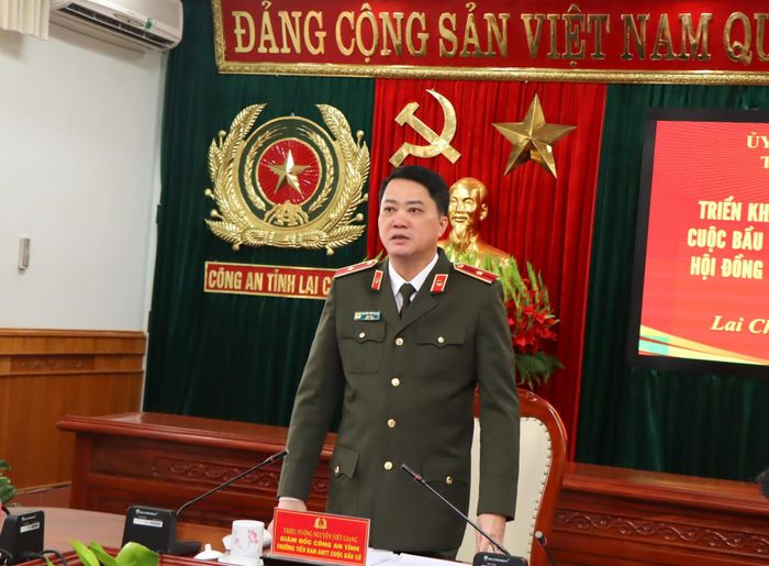 Thiếu tướng Nguyễn Viết Giang - Giám đốc Công an tỉnh, Trưởng Tiểu ban ANTT phát biểu kết luận.