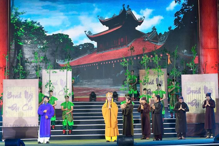 Một tiết mục tại chương trình tổng duyệt. Ảnh: Trần Thanh.