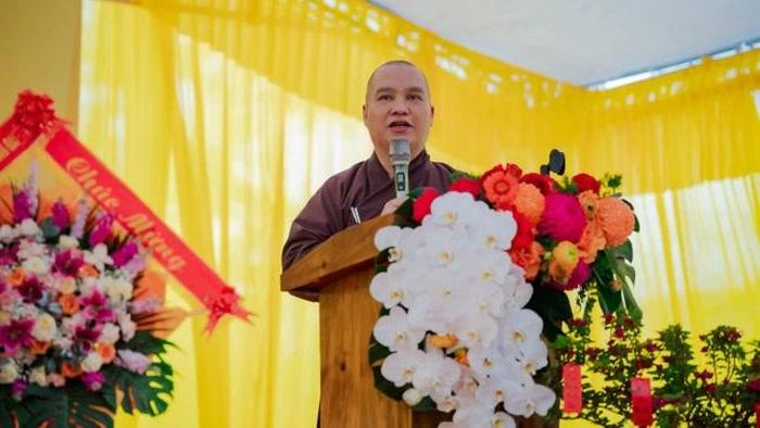 Thượng tọa Thích Đạo Thịnh phát biểu nhận nhiệm vụ