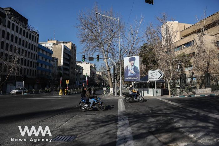  Chân dung cố lãnh đạo tối cao Ayatollah Ali Khamenei trên đường phố Tehran. Ảnh: WANA 
