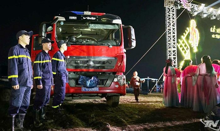 Lực lượng Cảnh sát PCCC và CNCH duy trì trực tại Lễ hội Lồng tồng Ba Bể.
