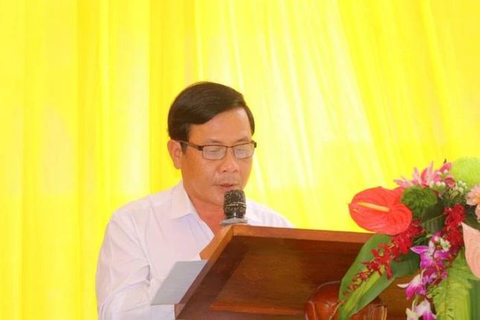 Ông Phạm Văn Nung phát biểu tại buổi lễ
