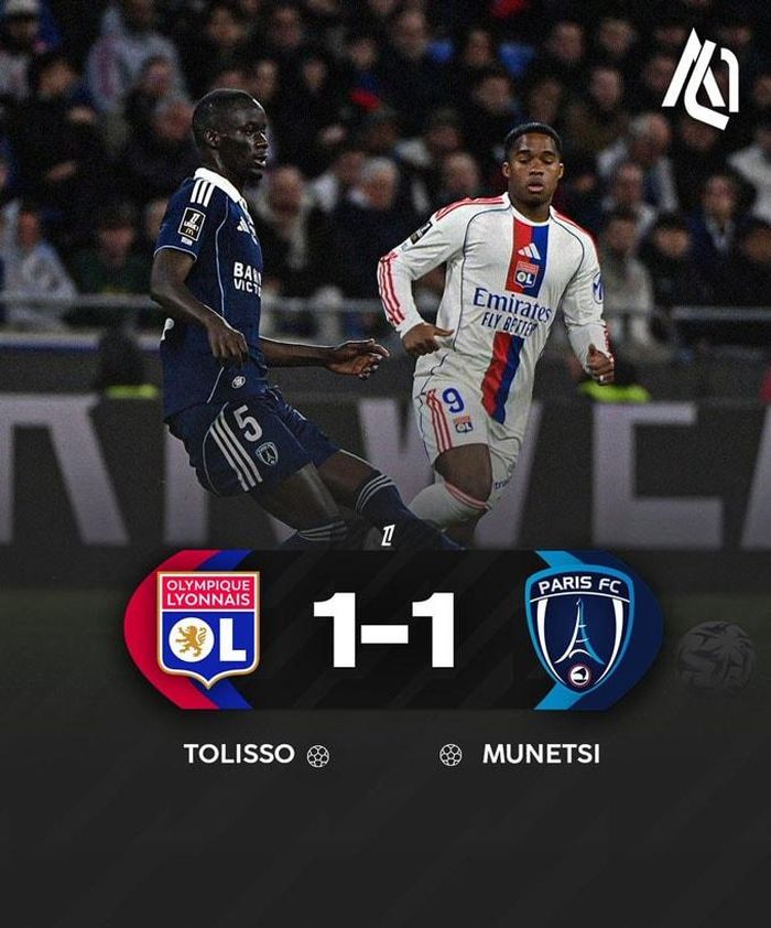 Lyon thoát thua trước Paris FC nhờ phạt đền phút bù giờ.