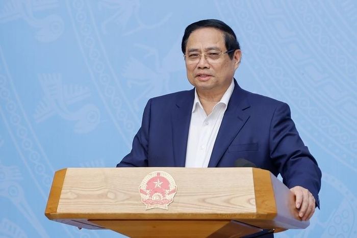 Thủ tướng Phạm Minh Chính chủ trì hội nghị. Ảnh: VGP/Nhật Bắc