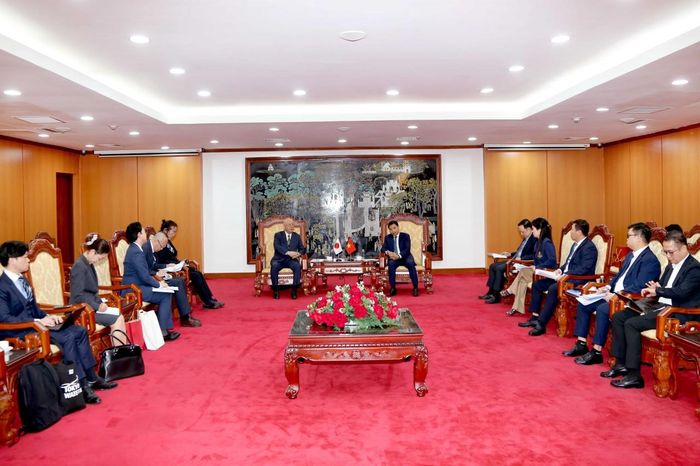 Quang cảnh buổi tiếp. Ảnh: Đức Minh