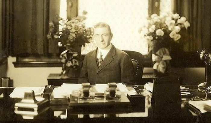  Benjamin Strong - một trong ba chàng lính ngự lâm của đấu trường tài chính thế giới đầu thế kỷ XX. Ảnh: Federal Reserve Bank of New York.