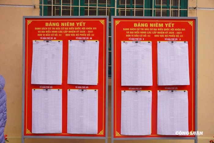 Danh sách những người ứng cử được sắp xếp đầy đủ, khoa học, thuận tiện theo dõi.