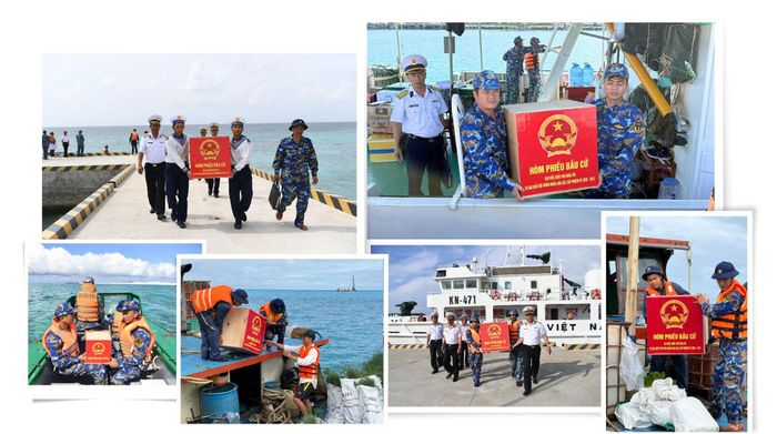 Đưa hòm phiếu lên đảo.