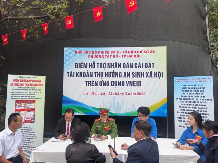 Điểm hỗ trợ, phục vụ cử tri tham gia bầu cử
