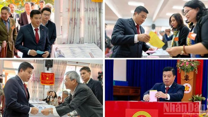 Bí thư Tỉnh ủy Lâm Đồng Y Thanh Hà Niê Kđăm bỏ lá phiếu đầu tiên tại khu vực bỏ phiếu số 21 để bầu những người đủ đức, đủ tài làm đại biểu Quốc hội khóa XVI và đại biểu Hội đồng nhân dân các cấp tỉnh Lâm Đồng, nhiệm kỳ 2026-2031.