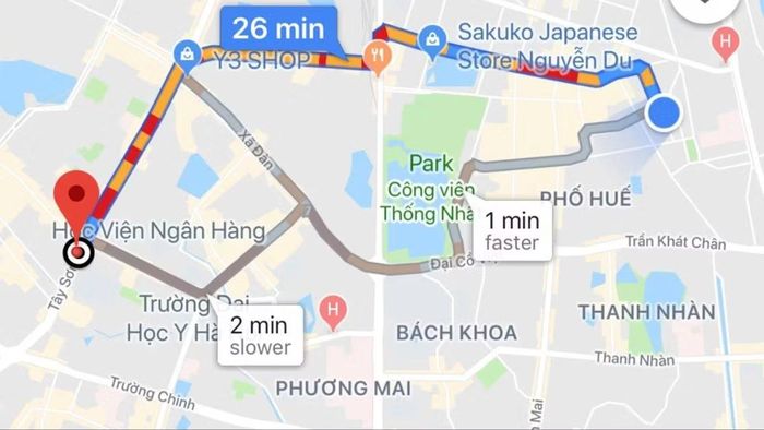 Để tránh, người dùng nên xem trước tuyến đường và phóng to đoạn gần điểm đến để kiểm tra.