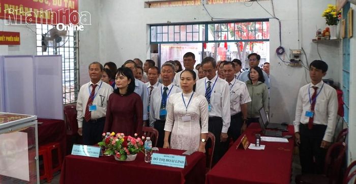 Lễ khai mạc tại khu vực bỏ phiếu số 10, phường Bảo An