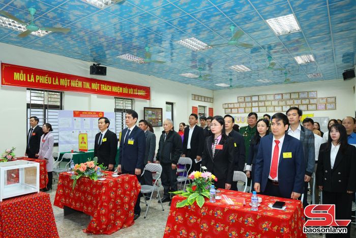 Các đại biểu thực hiện nghi thức chào cờ.