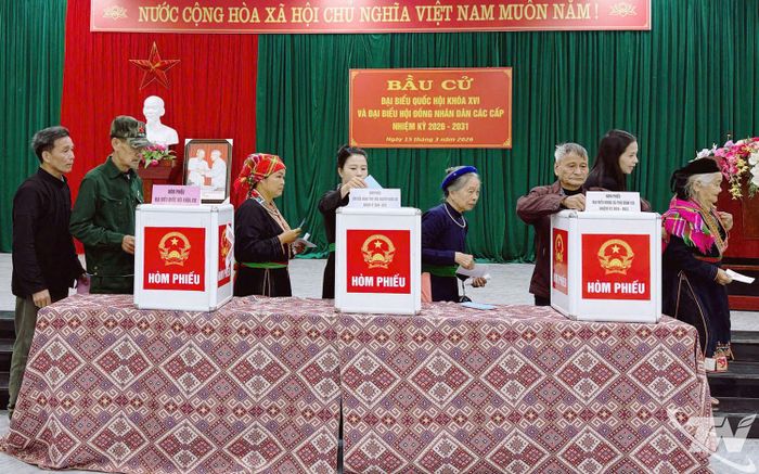 Không khí tại các khu vực bỏ phiếu.