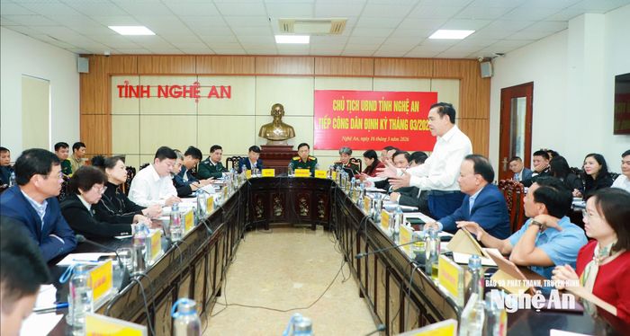 Quang cảnh phiên tiếp công dân. Ảnh: Thành Duy