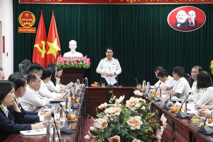 Trưởng Thuế tỉnh Phú Thọ phát biểu chỉ đạo triển khai cao điểm hỗ trợ người nộp thuế.