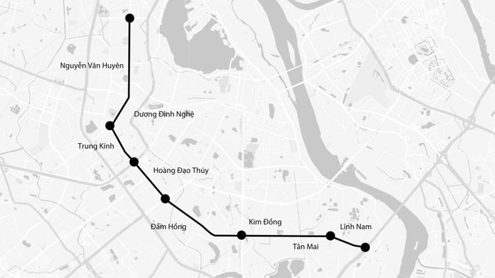  Đường vành đai 2,5 Hà Nội là tuyến giao thông dài khoảng 20 km, nối từ Phú Thượng (phường Tây Hồ) đến Lĩnh Nam (phường Hoàng Mai), đóng vai trò quan trọng trong việc giảm tải ùn tắc cho Vành đai 2 và 3, kết nối phía Tây và Nam thành phố. Ảnh: Google Maps. 