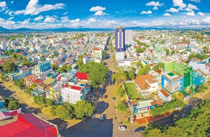  Đô thị Pleiku nhìn từ trên cao. Ảnh: Phan Nguyên 