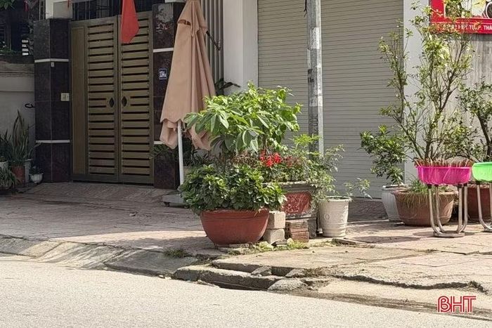  Để giải quyết dứt điểm vấn đề này, các cơ quan chức năng cần vào cuộc đồng bộ từ việc nâng cao ý thức tự giác đến các biện pháp xử phạt nghiêm minh, trả lại vỉa hè thông thoáng cho người dân. Trong ảnh: Chậu cây cảnh được đặt sát ngay mép đường chính trên tuyến đường Nguyễn Huy Tự, phường Thành Sen. 