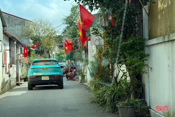 Không ít hộ dân còn để cây cảnh ngay dưới lòng đường.