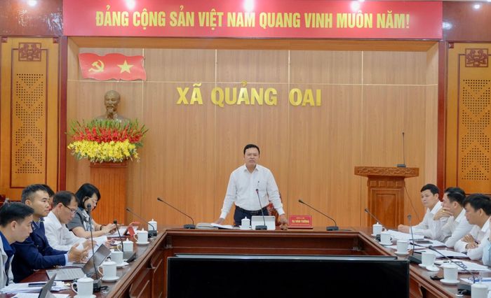 Phó Giám đốc Sở Nông nghiệp và Môi trường Hà Nội Tạ Văn Tường phát biểu tại cuộc làm việc. Ảnh: Tùng Nguyễn.
