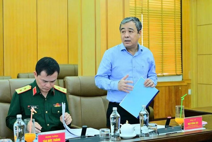 Đồng chí Ngô Đông Hải phát biểu.