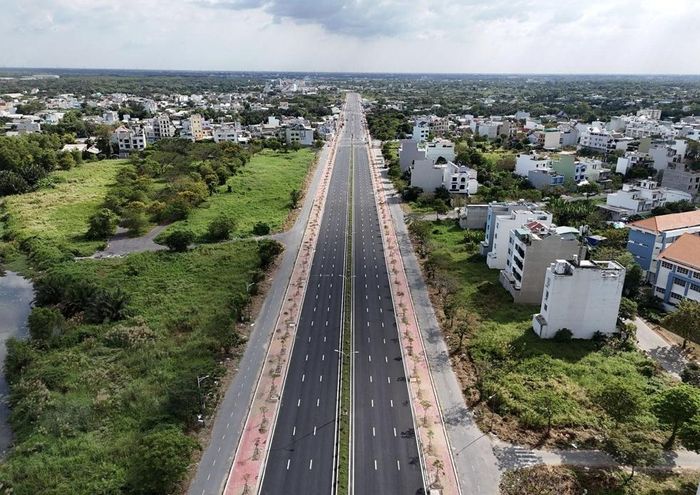 Đoạn tuyến quốc lộ 50 đã hoàn thành.
