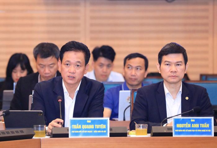 Phó Giám đốc Sở Quy hoạch - Kiến trúc Trần Quang Tuyên phát biểu. Ảnh: Đình Hiêp