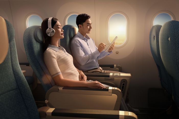 Vietnam Airlines được công nhận là Hãng hàng không có hạng Phổ thông đặc biệt tốt nhất thế giới. Ảnh VNA