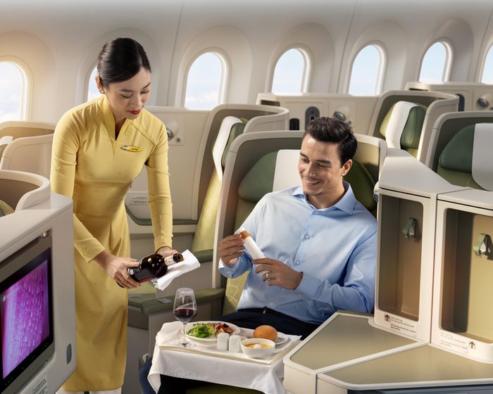 Vietnam Airlines được công nhận là Hãng hàng không có sản phẩm Hạng thương gia có giá trị tốt nhất thế giới. Ảnh VNA