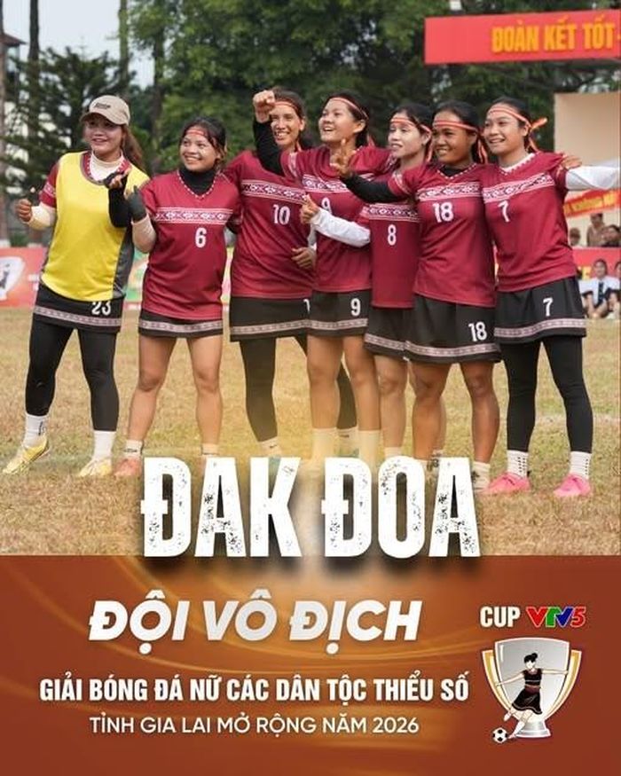 Đak Đoa lên ngôi vô địch Giải bóng đá nữ các dân tộc thiểu số Gia Lai 2026 – Cúp VTV5