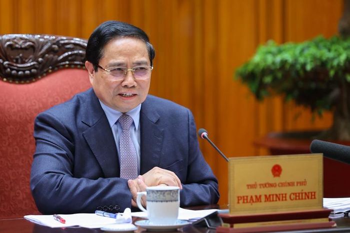 Thủ tướng Phạm Minh Chính phát biểu tại cuộc họp. Ảnh: VGP.