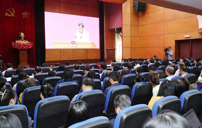 Hội nghị trực tuyến tại điểm cầu Bộ VHTTDL
