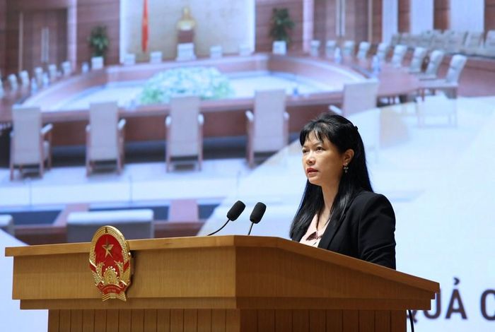 Phó Chủ nhiệm Ủy ban Công tác đại biểu, Phó Chánh Văn phòng thường trực Hội đồng bầu cử Quốc gia Tạ Thị Yên trao đổi về tình hình và kết quả bầu cử đại biểu Quốc hội khóa XVI và bầu cử HĐND các cấp nhiệm kỳ 2026 2031