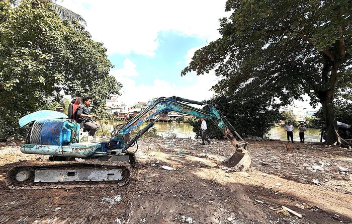 Dự án Bờ Bắc Kênh Đôi được triển khai sau khi người dân bàn giao mặt bằng ẢNH: THÁI PHƯƠNG
