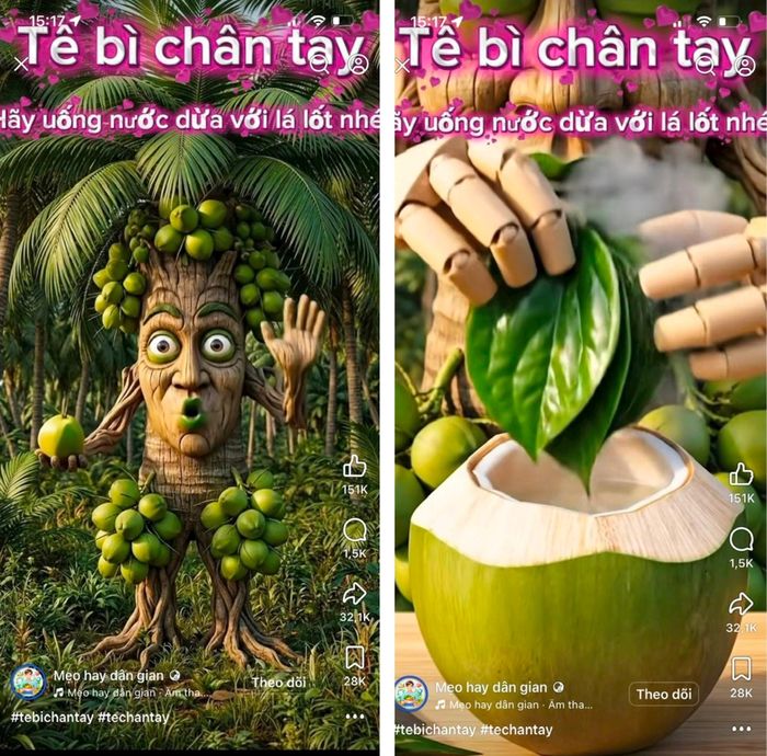 Những video hoạt hình do AI tạo ra lan truyền các mẹo chữa bệnh từ thực phẩm chưa được kiểm chứng y khoa. Ảnh chụp màn hình