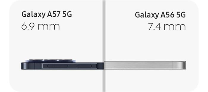 Các điện thoại mới của Samsung có thân máy mỏng ấn tượng