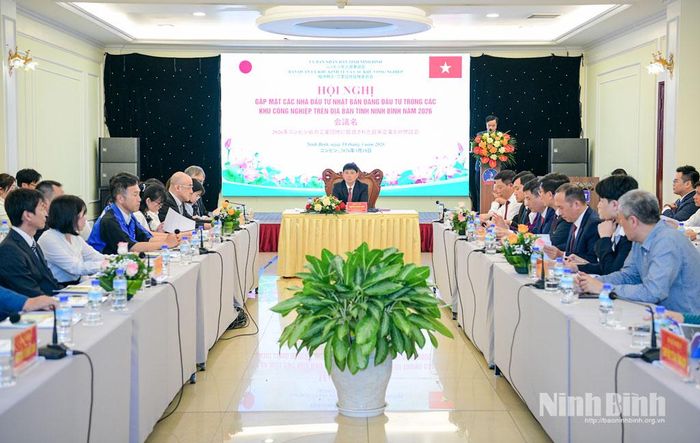 Hội nghị gặp mặt các nhà đầu tư Nhật Bản trong các KCN trên địa bàn tỉnh Ninh Bình tháng 3/2026. Ảnh: Trường Giang