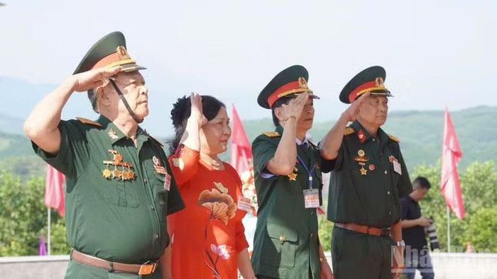 Các cựu chiến binh tham dự chương trình gặp mặt kỷ niệm 55 năm Chiến thắng Đồn Xã Đốc.