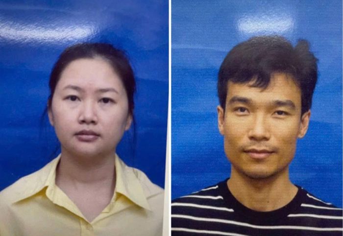 Bị can Ngô Thị Thảo và Trần Quang Chiến. Ảnh: BỘ CÔNG AN