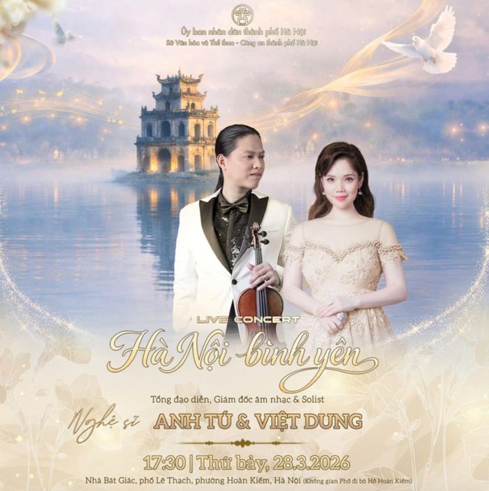 Đảm nhận vai trò Tổng đạo diễn, Giám đốc âm nhạc và Solist là hai nghệ sĩ Anh Tú - Việt Dung. Ảnh: Ban tổ chức