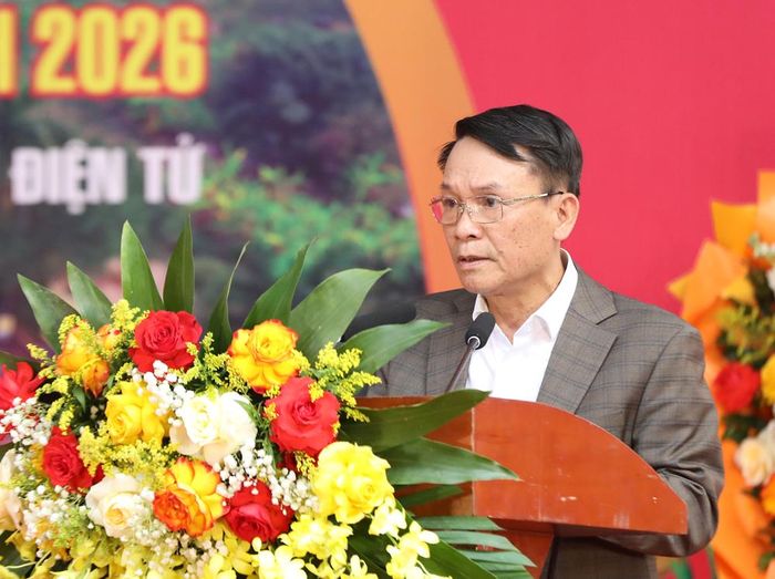 Đồng chí Nguyễn Đức Lợi phát biểu tại lễ khai mạc.