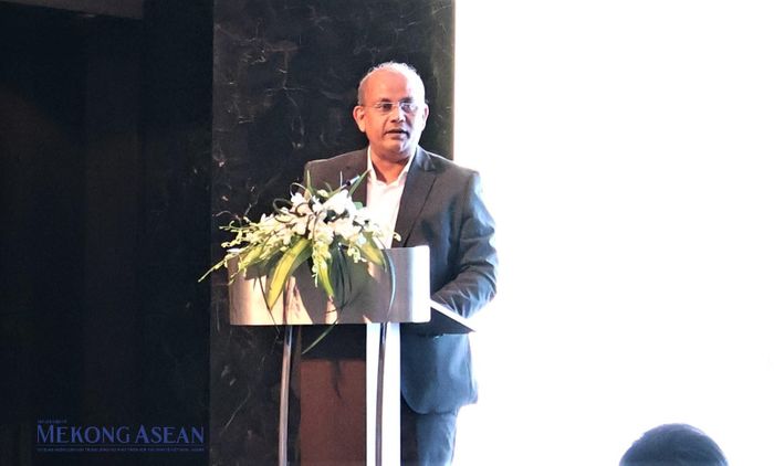 Ông Navendu Kumar, Chủ tịch INCHAM Hà Nội phát biểu tại sự kiện. Ảnh: Thu Thảo/Mekong ASEAN.