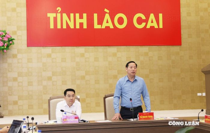 Ông Hà Quang Trung - Chủ tịch UBND tỉnh Lai Châu đề nghị hai địa phương tiếp tục phối hợp chặt chẽ để tháo gỡ những khó khăn của dự án