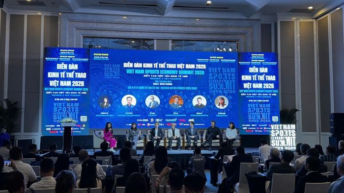 Các khách mời trao đổi, thảo luận tại Diễn đàn Kinh tế Thể thao Việt Nam 2026.