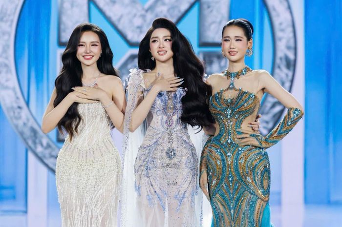  Ba người đẹp lọt vào top 3 Miss World Vietnam 2025, gồm Khánh Như, Tâm Như và Phương Oanh.