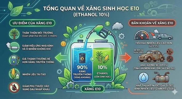 Tổng quan về xăng E 10.