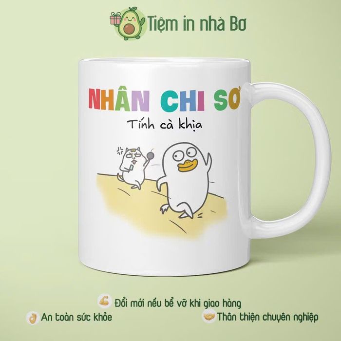 Cốc in câu nói “cà khịa”.